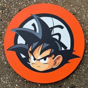 Anime Character Wall Art - Orange and Black